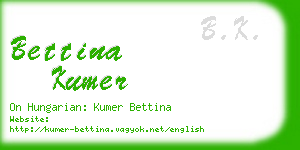 bettina kumer business card